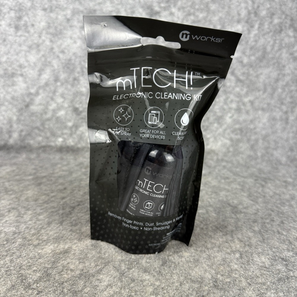mWorks! mTech! Electronic Cleaning Kit with Spray Bottle & Cloth